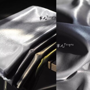 加厚色织锦棉缎B组－人棉尼龙混纺 银线闪光面料／半米价 礼服时装
