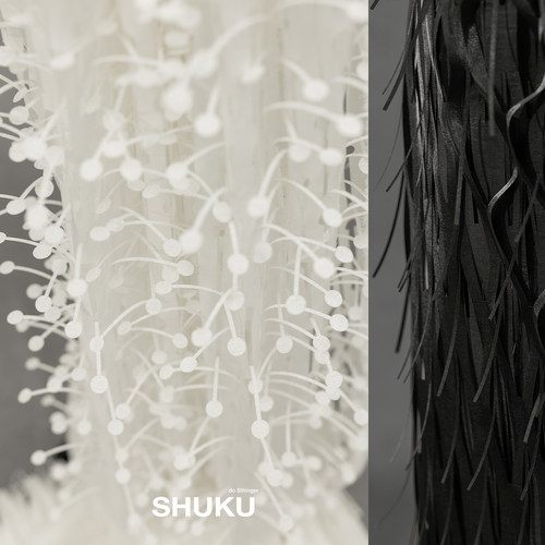 仿羽毛流苏空气感一体切割布料