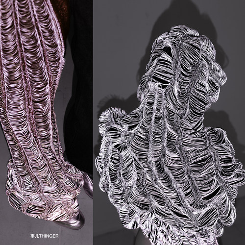 针织艺术家的先锋实验性手摇作品