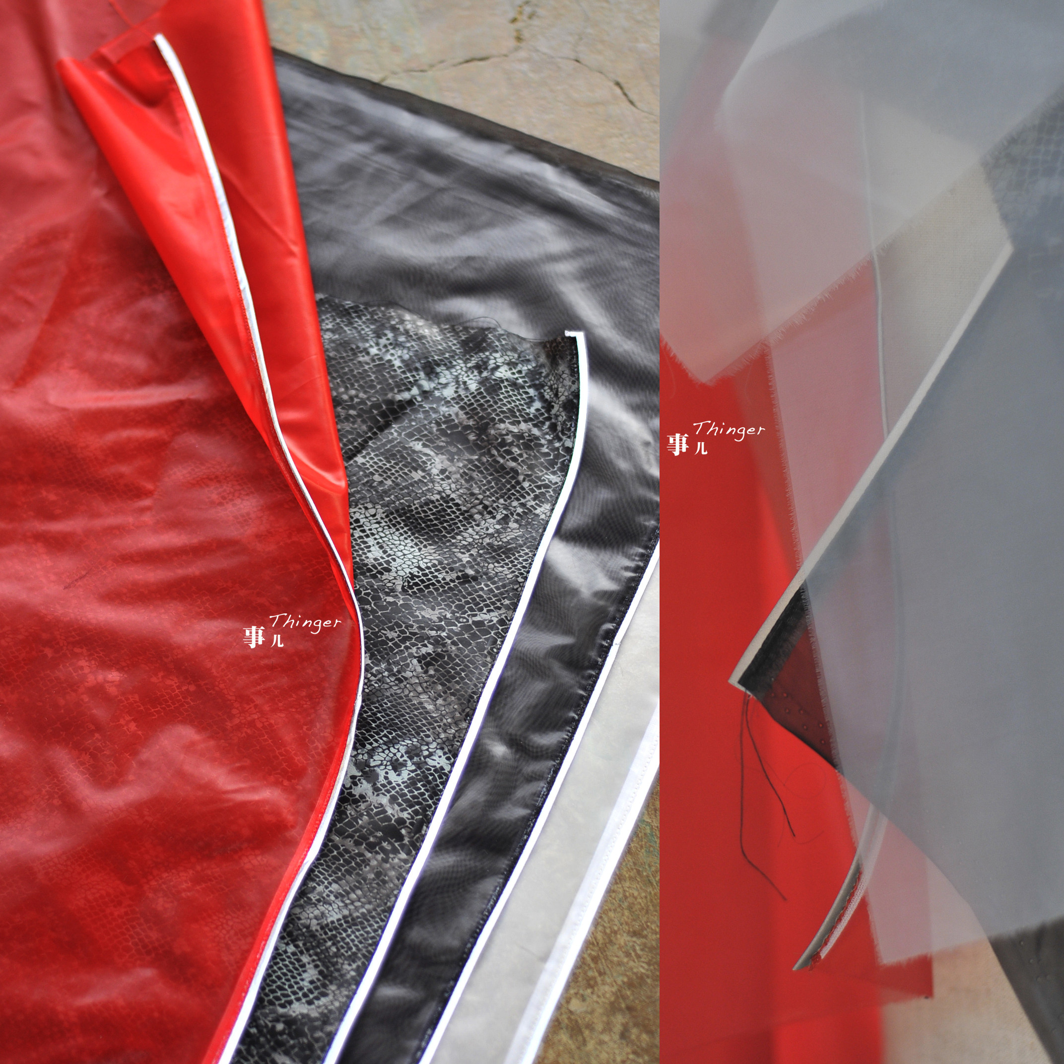 반사 롤링 스트립 - 거즈 안감 및 밝은 은색 색상|미터당 가격이 있는 미래 지향적인 구조 선 및 장식 가장자리