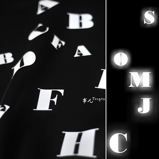 BodoniMT 反光英文字母－TPU热熔胶膜 字体／1套价 事儿 70%off