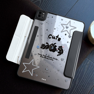 10代air7 ipad保护壳苹果平板保护套适用ipad11 6保护套pro带笔槽mini7无笔槽磁吸外壳 插画师联名 morock