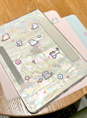 morock【磁吸拆分】适用2025款苹果ipadair7保护套11代保护壳pro11平板air6/5/4带笔槽mini7防弯12.9亚克力