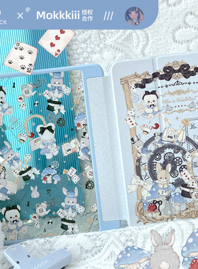 【插画师联名】适用苹果ipadpro保护套2022款带笔槽平板11寸第十代ipadair5防弯亚克力10.2旋转2021保护壳9