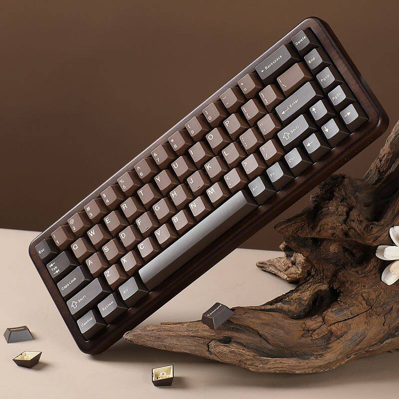键设宇宙 YUNZII WOOD68 实木外壳无线三模机械键盘 RGB 背光