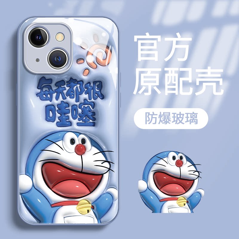 适用于小米mix4手机壳女civi新款小米9卡通11哆啦a梦10s全包小米12x防