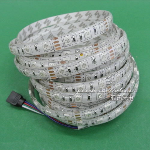 贴片低压七彩变色防水24v软灯条