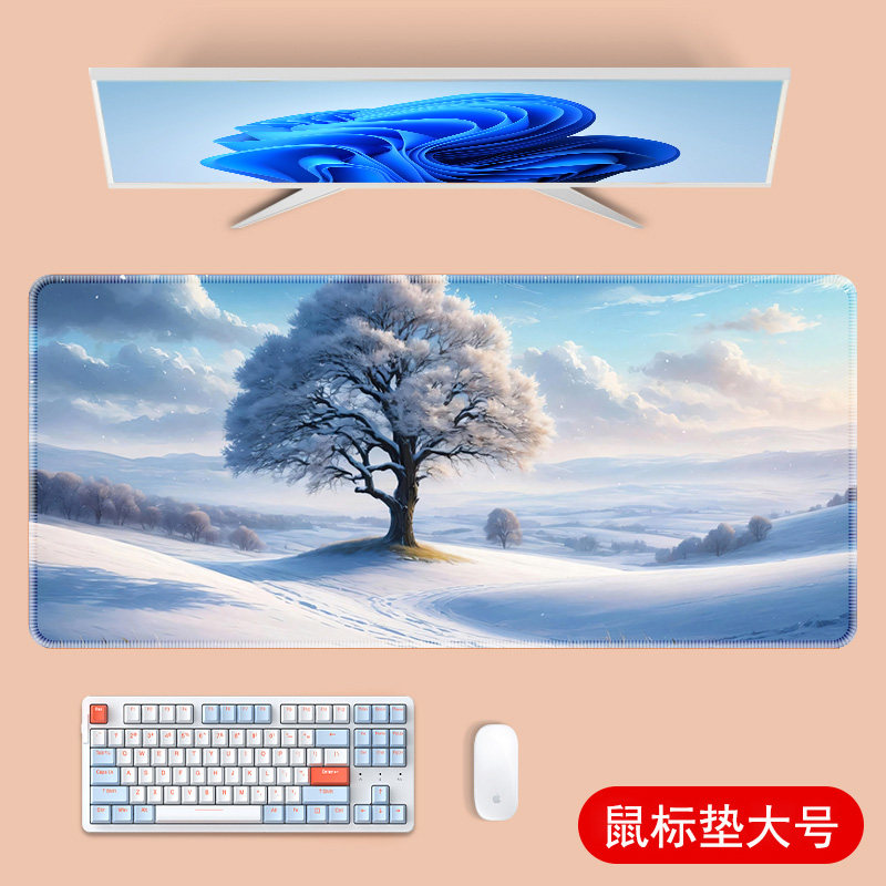 超大号鼠标垫高颜值键盘垫办公桌垫电脑快捷键盘垫子电竞订制定做