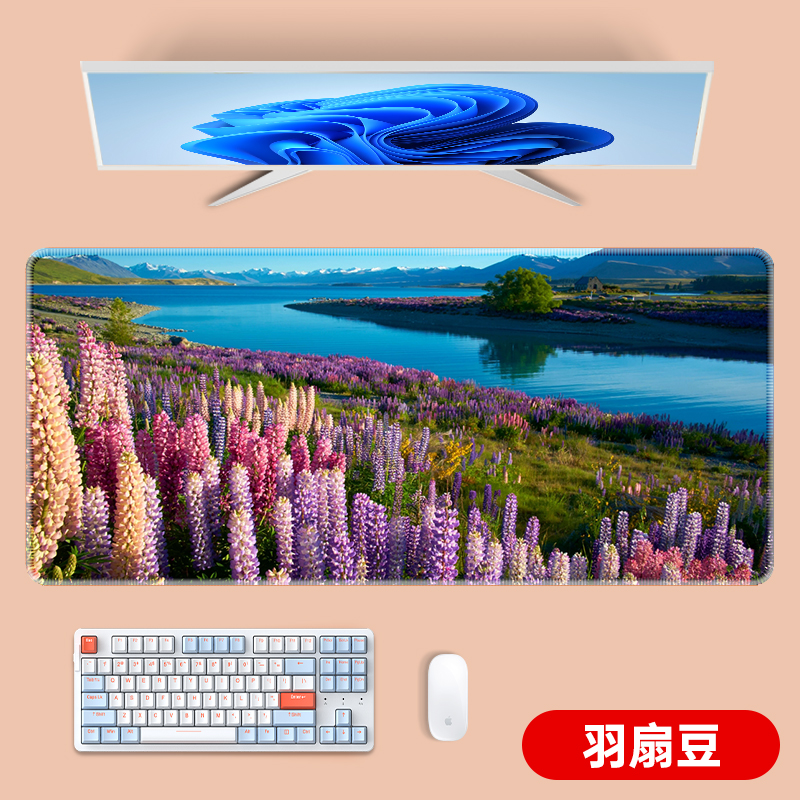 鼠标垫超大号高颜值电脑ps快捷键键盘垫男生办公家用桌面垫子定制