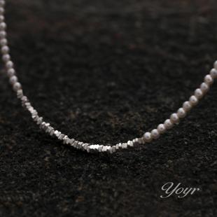 YOYR925银清冷碎银Chocke百搭经典 耐看简约手工ins精品项链