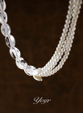 yoyr项链 清透月光项链气质颈链高级质感拼接款轻奢百搭洋气项链