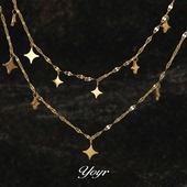 yoyr钛钢项链 叠戴璀璨星星项链轻奢七夕高级感闪耀精致颈链