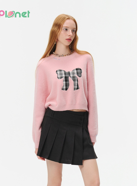 innplanet25秋冬新款甜美少女风针织套头衫PO31KN032A