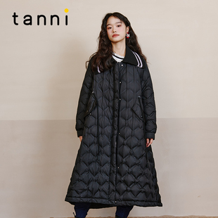 宽松羽绒服TL31DJ012A 廓形长款 tanni秋冬新品 简约慵懒风A版
