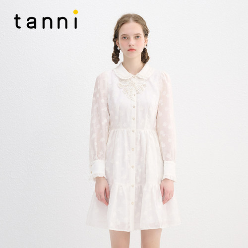 tanni甜美温柔气质收腰连衣裙