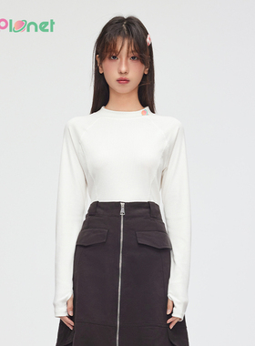 innplanet新款百搭显身材正肩打底弹力修身上衣T恤PN31BL011A