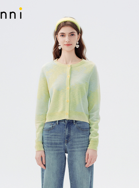 tanni25夏新款通勤休闲浅春系Dress in ligh针织开衫TO11KN150A