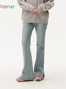 innplanet25冬新款经典休闲百搭高弹微喇显瘦牛仔长裤PO31DE022A