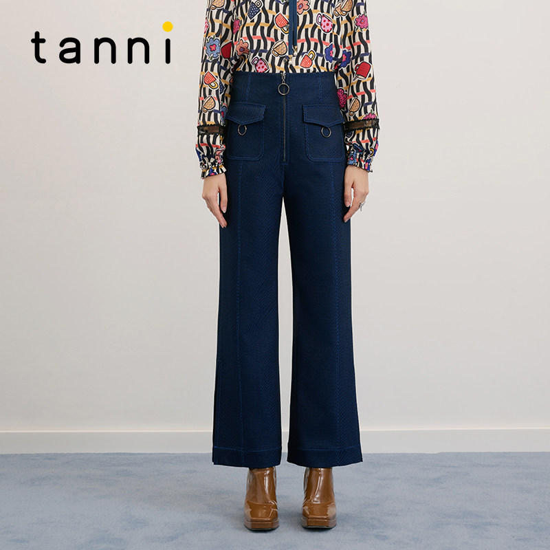tanni新款通勤百搭复古时尚弹力喇叭裤TM31PA031A,女装/女士精品,休闲裤,淘宝优惠券,粉丝福利购,淘宝优惠卷
