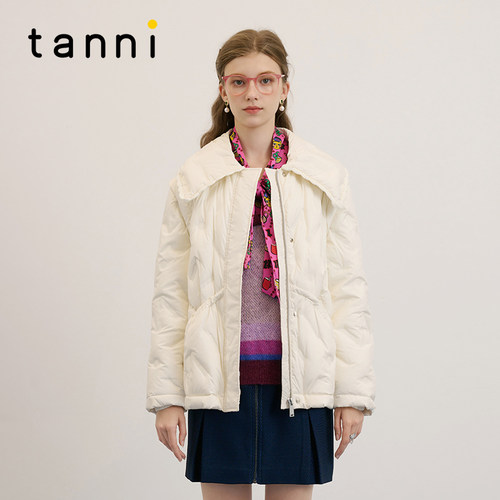 tanni减龄俏皮可拆卸袖羽绒服