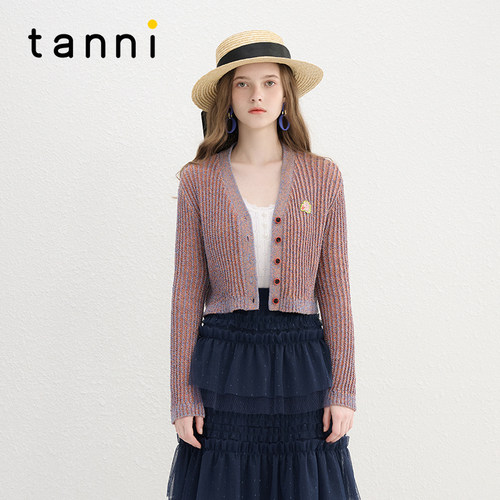 tanni通勤慵懒氛围感针织开衫