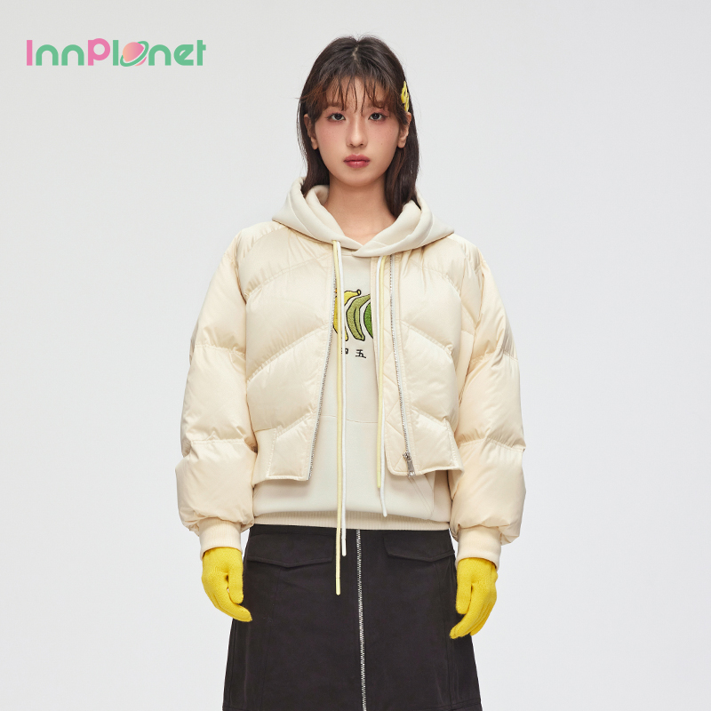 innplanet简约甜酷短款羽绒服