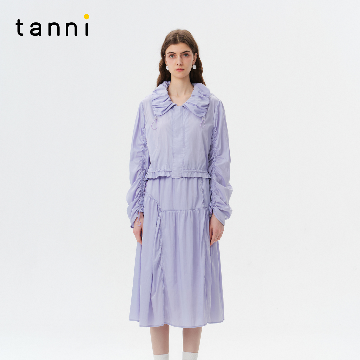 tanni温柔气质轻薄防晒外套半裙