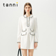tanni新款 优雅气质通勤高腰A型千金风小香风连衣裙TN11DR802A
