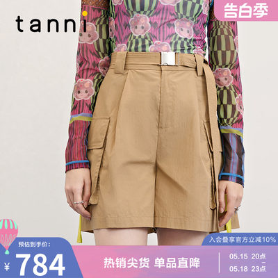 tanni简约工装户外机能风短裤