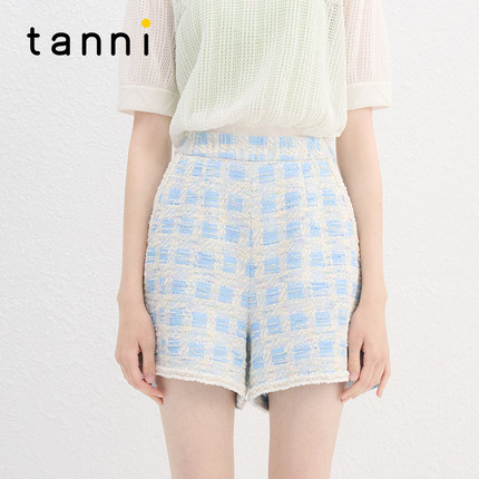 tanni新款优雅时髦法式复古俏皮小香风短裤TN11SP011B