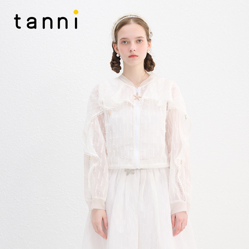 tanni浪漫甜美气质百搭短款外套