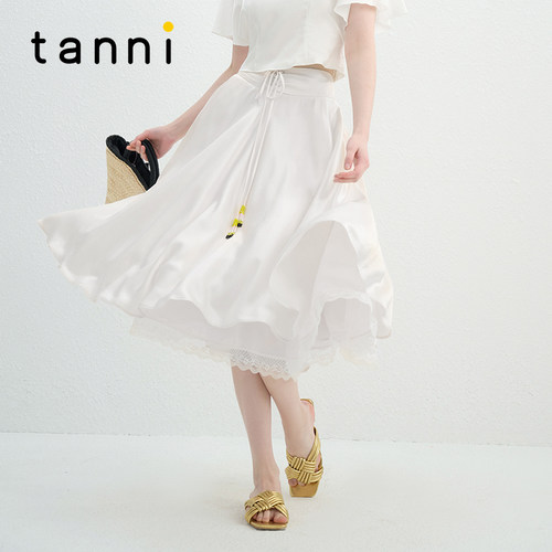 tanni优雅法式假日氛围半身裙