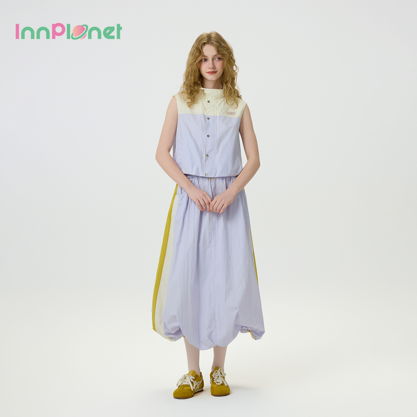 innplanet无袖马甲半裙套装