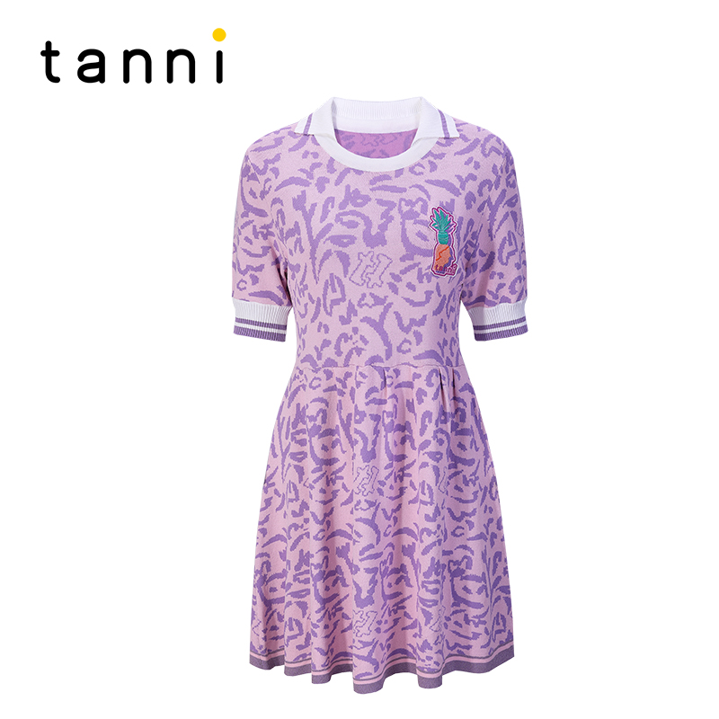 tanni甜美可爱休闲针织连衣裙