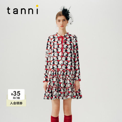tanni大力水手联名长袖连衣裙