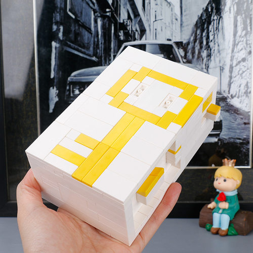 跨境puzzle解密盒积木moc烧脑解谜钥匙魔盒存储宝藏保险箱机关锁