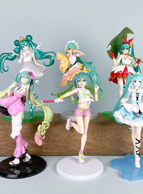 初音未来手办动漫水冰月美少女蕾姆花嫁穹妹二次元公仔模型摆件