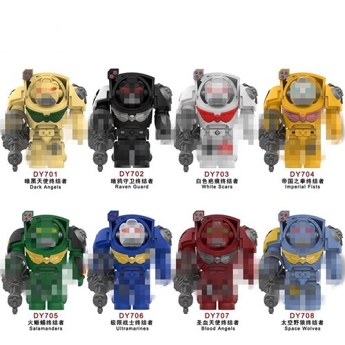 外贸货品DY701-708帝国机器人战士拼装积木人仔玩具袋装