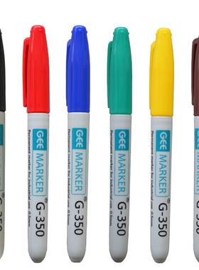 GEEMARKER功意油性工业G-350记号笔 极细0.5mm防水低氯无硫勾线笔