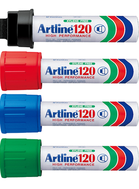 Artline旗牌EK-120宽头油性记号笔工业画线巨型平头标记笔20mm