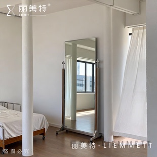 丽美特女服装店全身镜不锈钢落地显瘦镜可移动网红美颜试穿衣镜子