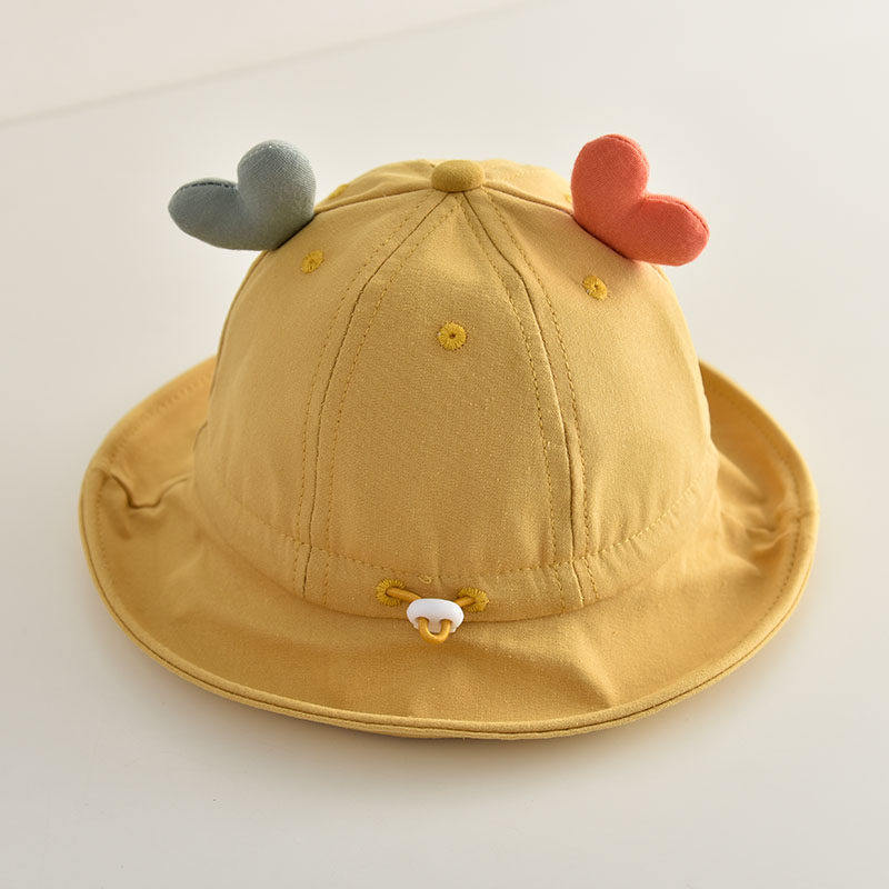 婴儿帽子可爱超萌儿童渔夫帽宝宝春秋薄款夏季遮阳男童女童太阳帽