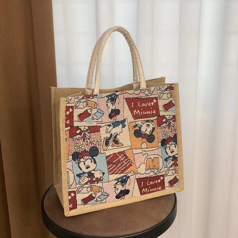 帆布包包女手提包大容量托特包2025新款时尚外出通勤麻布手提袋子