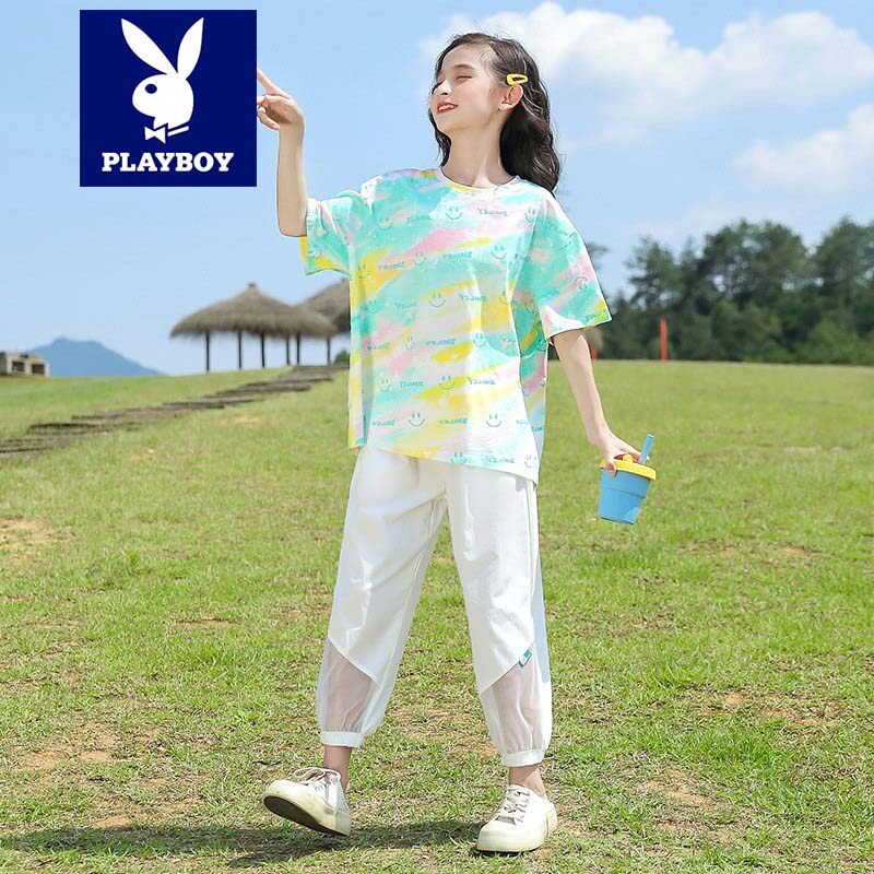花花公子正品童装女童夏季套装2