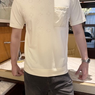 t衫 2025歐美風夏季 男士 圓領短袖 舒適伊力特口袋印花百搭體恤 修身