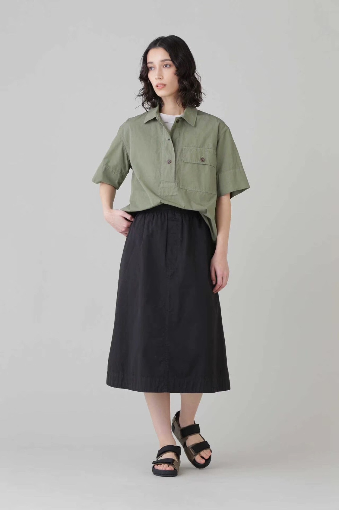 Rosatown｜MHL margaret howell SUPERFINE COTTON TWILL棉半裙