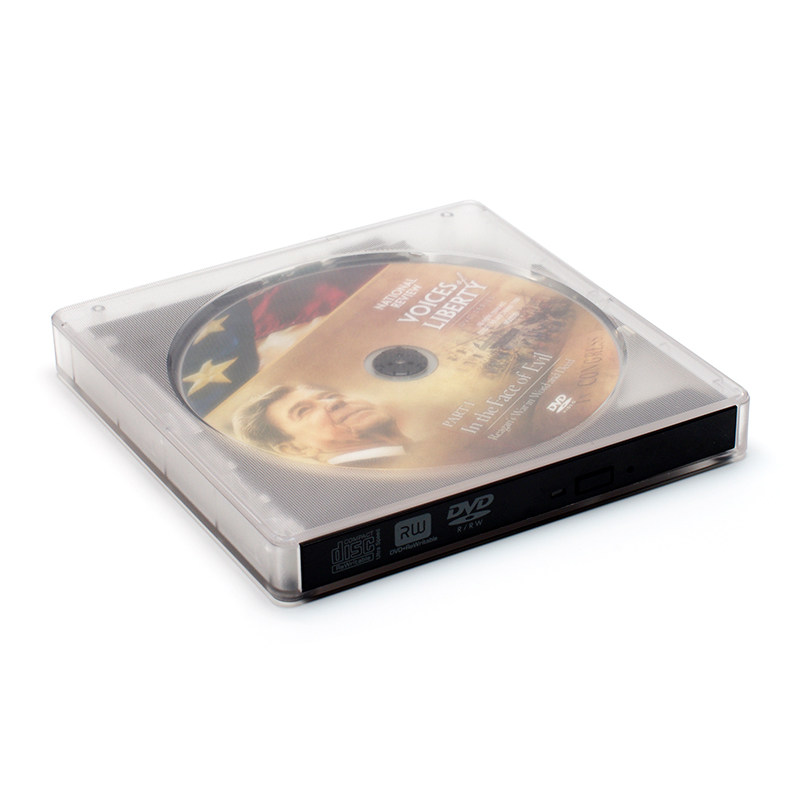 새로운 투명 3.0 버너 DVD 노트북 데스크탑 외부 TYPE-C+USB3.0 RW 모바일 광학 드라이브 박스