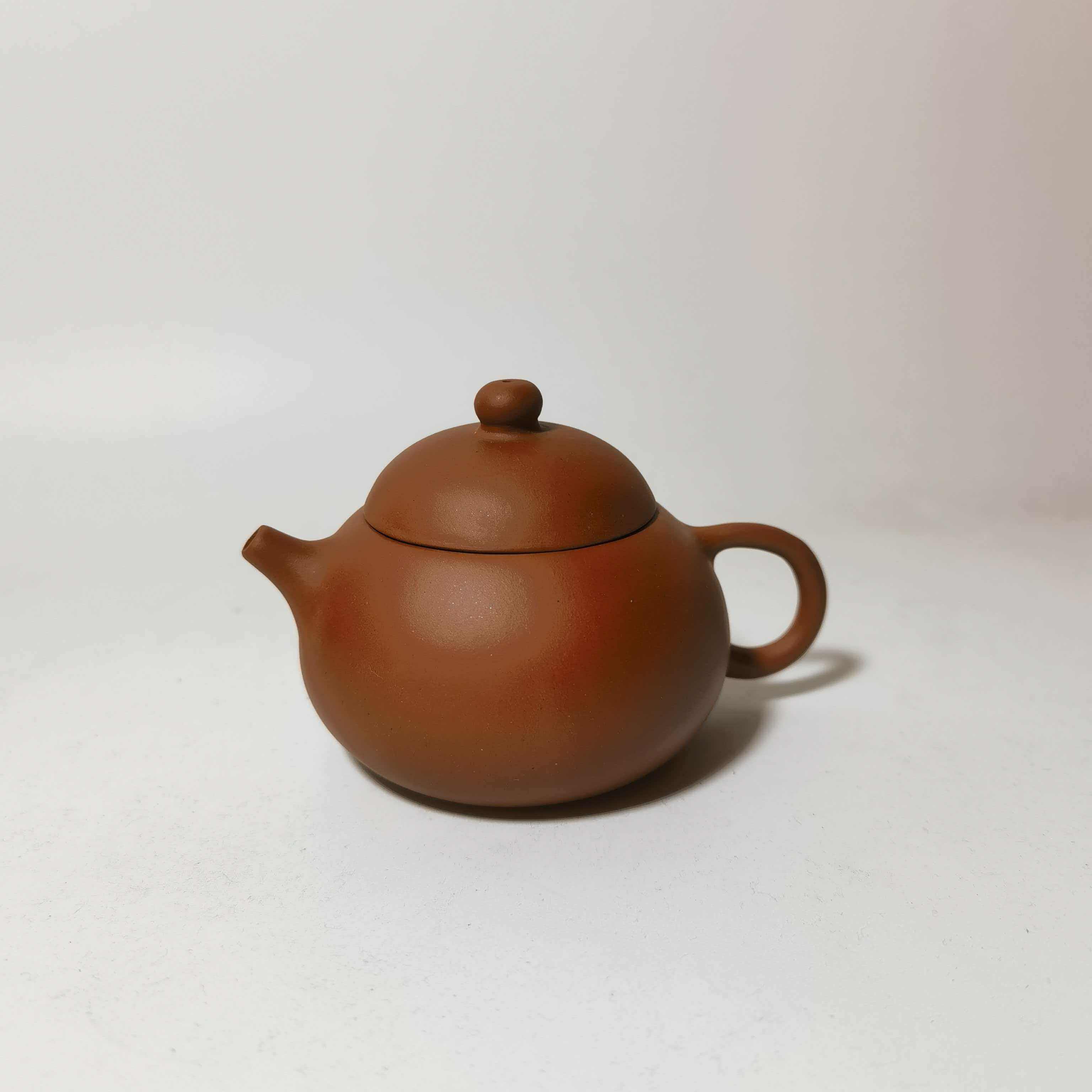 宜兴紫砂八九十年代出口老库存原矿红泥西施功夫茶壶茶具130毫升