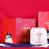 三鹤六堡茶 团茶2023 特级2020年陈化团茶1.8千克金花广西梧州