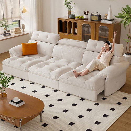 雪尼尔电动沙发床小户型